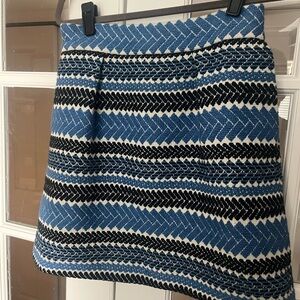 Nomad Morgan Carper Blue and Black Women's Skirt Medium